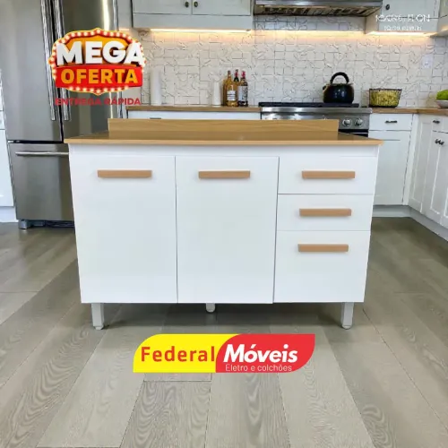 Balcão para Cozinha em Promoção 1,20m - Vem pra Federal!