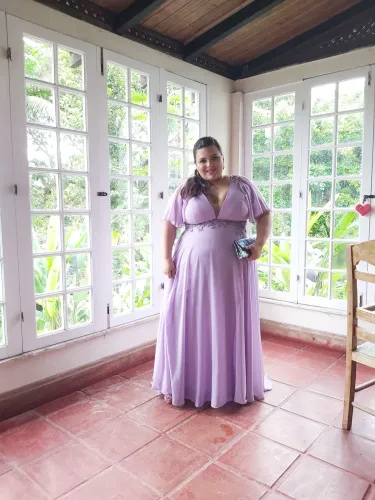 Vestido lilás de madrinha 