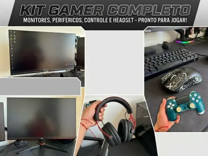PC GAMER COMPLETO + SETUP COM 2 MONITORES