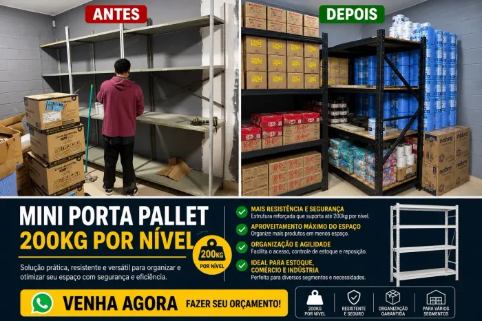 Mini porta pallet 200kg por nível direto da fábrica