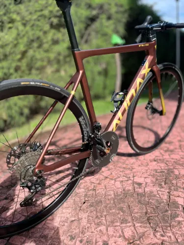 Bike speed Audax carbono 11 velocidades freio a disco tamanho 54 