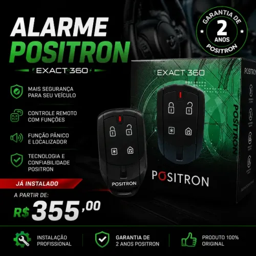 Alarme Positron Ecaxt EX360 Instalado + Garantia