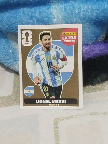 Figurinha dourada de Lionel Messi