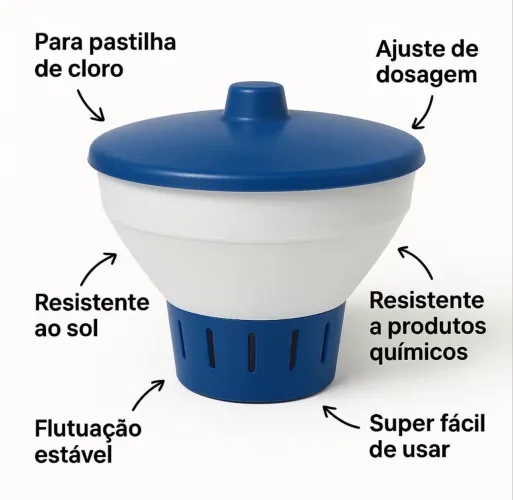 Kit piscina + aspirador + clorador flutuante 