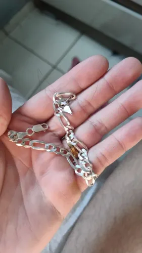 Pulseira masculina de prata 925 aceito cartão c taxa