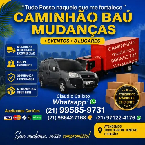 Caminhao bau mudança WhatsApp * 