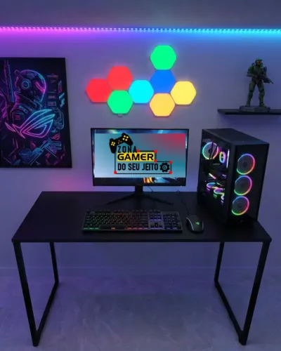 Mesa Gamer Industrial 1m NOVO Escrivaninha de Escritório Multiuso para Notebook Computador