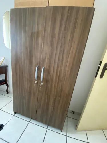 Armário duas portas multiuso com prateleiras 