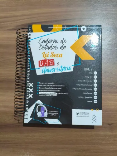 Caderno de Estudos da Lei Seca OAB e Universitário JusPODIVM 2022 (Tomos 1 e 2)