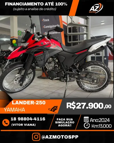 YAMAHA LANDER-250 2024 - AVENTURA E CONFIABILIDADE NA AZMOTOS!