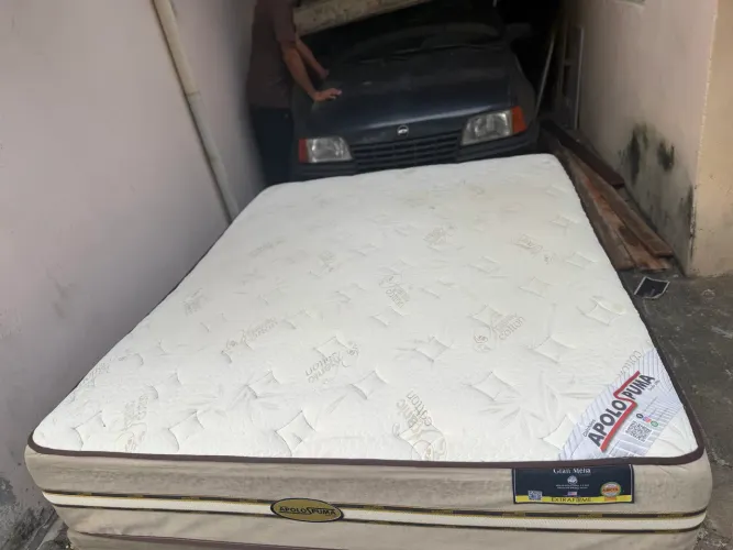 Cama box mas colchão Queen
