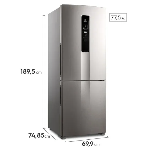 Geladeira Frost Free Electrolux Inverse Inverter com Fresh&Flex 488L Inox - 110V