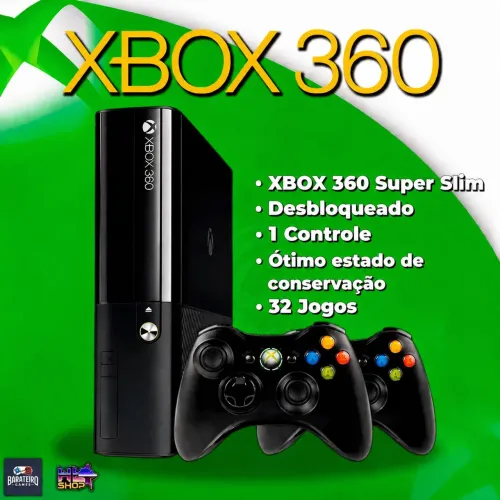 ?Xbox 360 Completo - 29 Jogos + Controle Original + 3 Jogos em CD?
