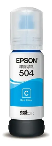 Garrafa Tinta Epson T504 T504222-br Ecotank 70 Ml Cor Ciano azul 70 ml