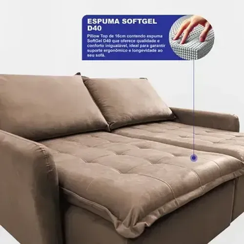 Sofá Cama de 2,20m 4 Pessoas