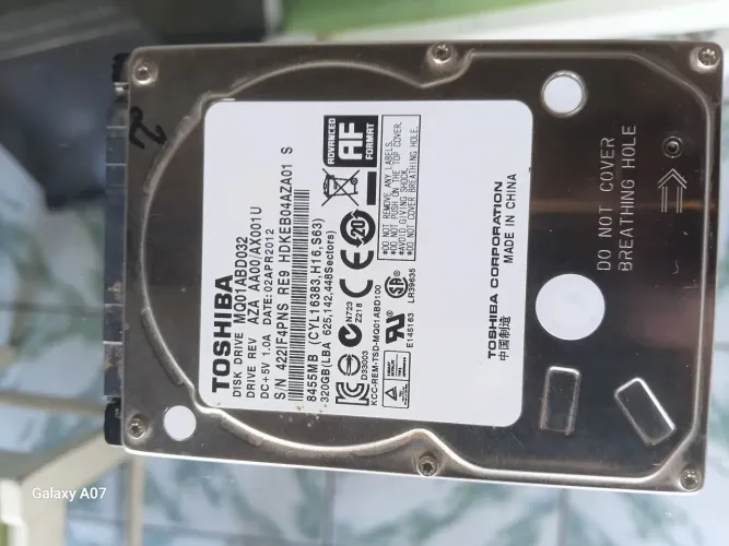 Hd Toshiba 320GB Formatado .