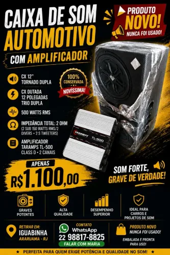 Vendo caixa de som automotivo com amplificador