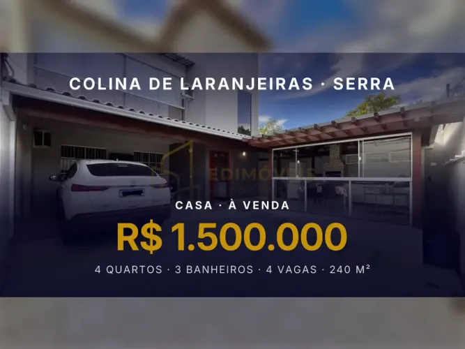 Casa espaçosa em Colina de Laranjeiras conforto e modernidade para sua família!