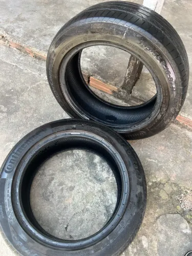 2 pneus continental 195/55 R16 meia vida