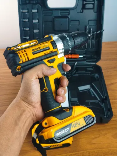 Furadeira e Parafusadeira 48v IndoBest com Maleta, 2 Baterias e Acessórios!