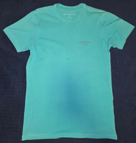Camiseta Aeropostale Verde Água Básica - Tam. P