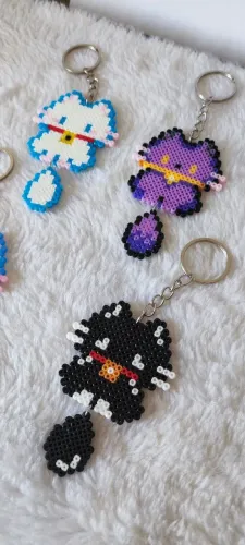 Chaveiros Hamabeads Gatinhos