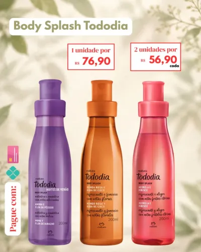 Body Splash Natura com desconto progressivo