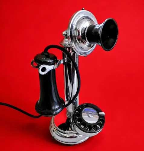 Telefone antigo teleart estilo  castiçal Antiguidade 