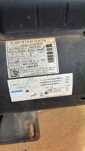 Motobomba Franklin BC-92S + Motor WEG 3 CV - 220V/127V
