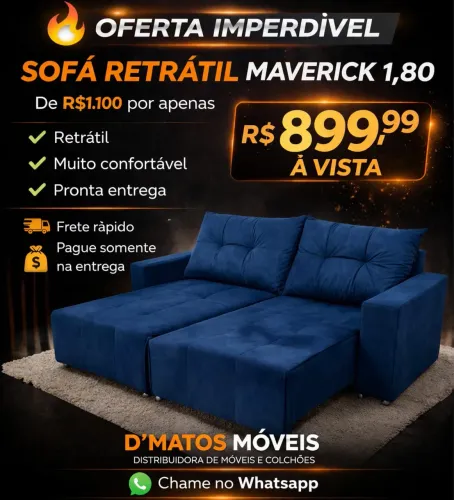 Sofá Retrátil 1,80