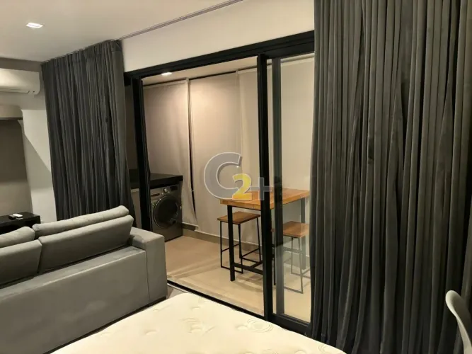 Apartamento para locação no Campo Belo, 1 quarto, 1 vaga, mobiliado
