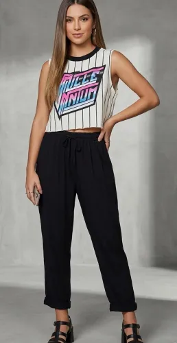 Conjunto calça e cropped You com TAM G