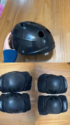 Kit Capacete + Joelheira + Cotoveleira