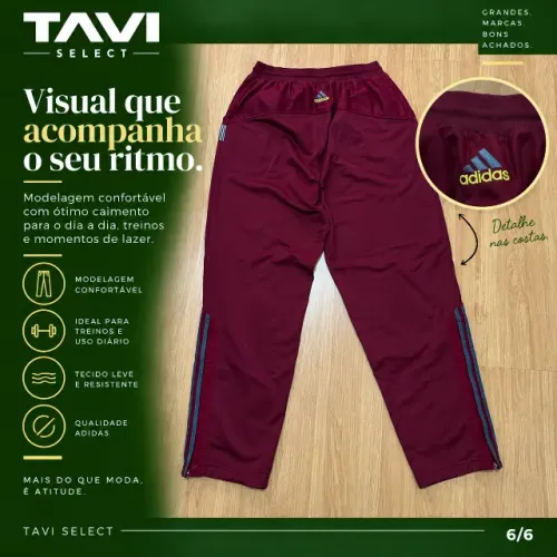 Calça Adidas Vintage Vinho - G