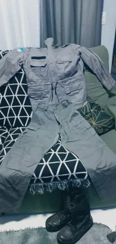 UNIFORME BOMBEIRO CIVIL COMPLETO (GANDOLA + CALÇA + COTURNO N°37)