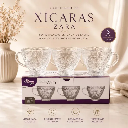Trio xícaras 