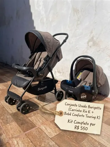 Carrinho de Bebê e bebê conforto Burrigoto