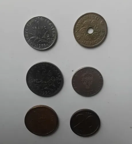 Lote de moedas raras antigas