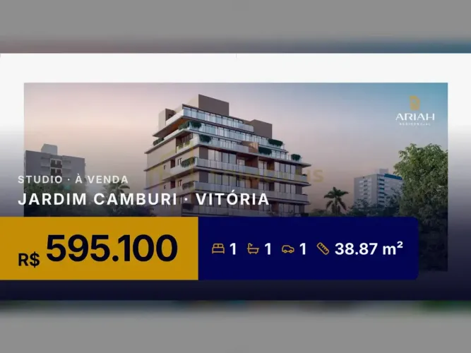 Studio Moderno com Garden Privativo em Jardim Camburi - Oportunidade Única!