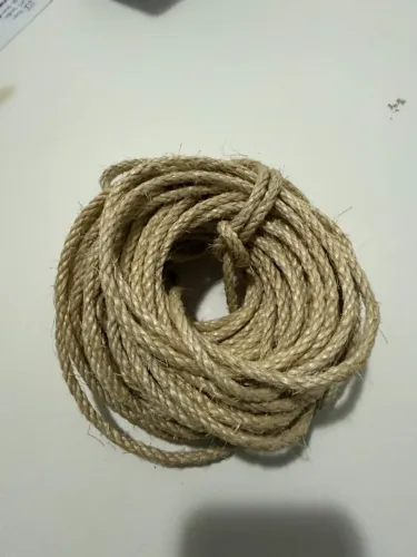 Corda Sisal 20 metros x 5mm Para Artesanato Arranhador de Gatos Cordão Amarração Decoração