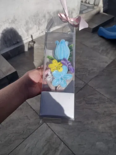 Flor de limpador de cachimbo feito a mão