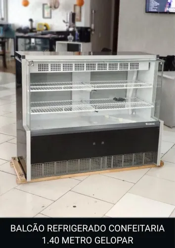 BALCÃO REFRIGERADO AR FORÇADO 1.75Mts GELOPAR PARA DOCES E TORTAS