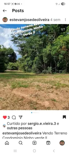 Vendo terreno Condomínio Ninho Verde II 420m2 em Pardinho SP 