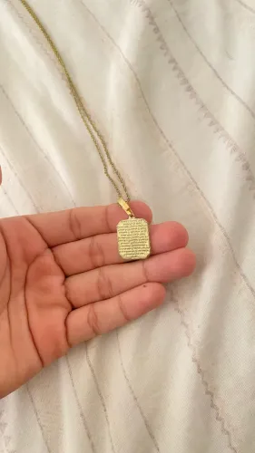 CORRENTE BANHADA a OURO 18k + pingente pai nosso