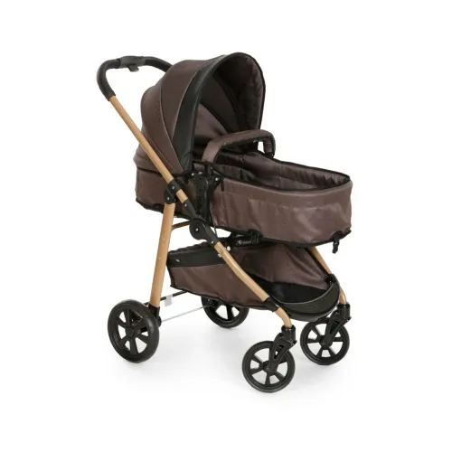 Carrinho de bebê Moisés Travel System Galzerano Marrom