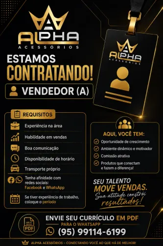 Vaga de vendedor (a)
