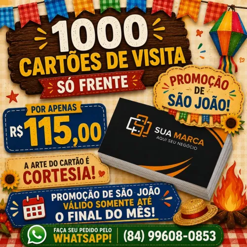 1000 cartões de visita - só frente