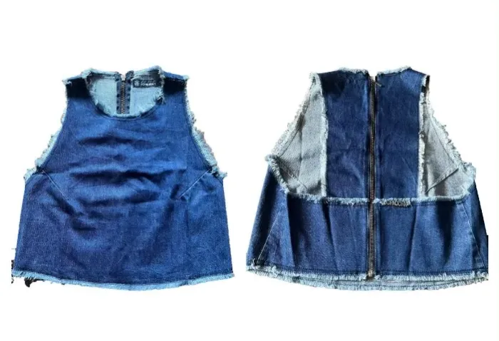 Cropped Jeans John John Feminino Tam M Azul Escuro Barra Desfiada