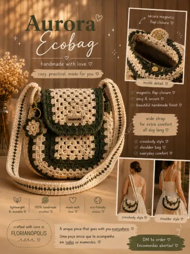 Croche Bolsa - Aurora