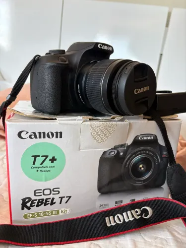 Cânon T7 + lente EF-S 18-55